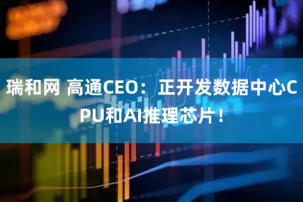 瑞和网 高通CEO：正开发数据中心CPU和AI推理芯片！