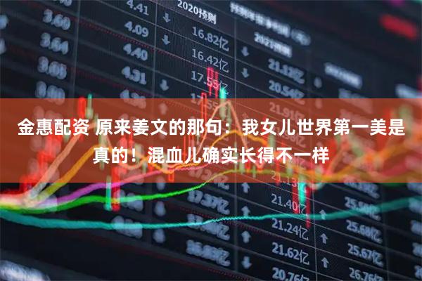 金惠配资 原来姜文的那句：我女儿世界第一美是真的！混血儿确实长得不一样